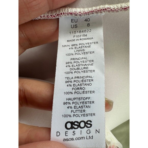 ASOS DESIGN Cupped Corset Bodice Retro Oversized Paisley Midi Prom Scuba Dress 8 - Picture 7 of 12